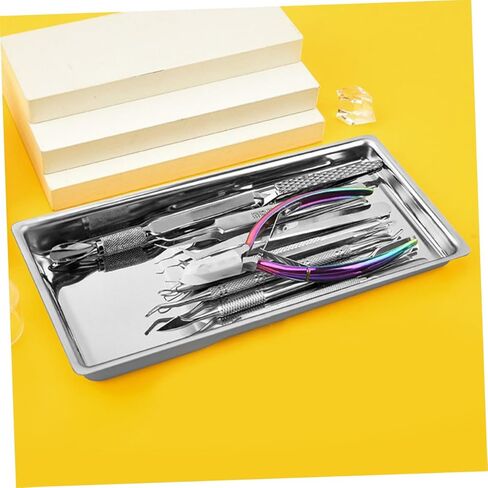 Stainless Steel Lab Tray for Beauty Salon Manicure Tools Small Instrument Organizer Tray for Tattoo Supplies and Medical Instruments in Saudi Arabia