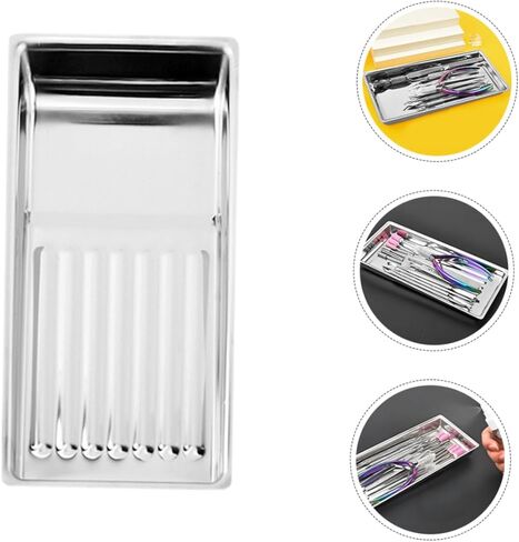 Stainless Steel Lab Tray for Beauty Salon Manicure Tools Small Instrument Organizer Tray for Tattoo Supplies and Medical Instruments in Saudi Arabia