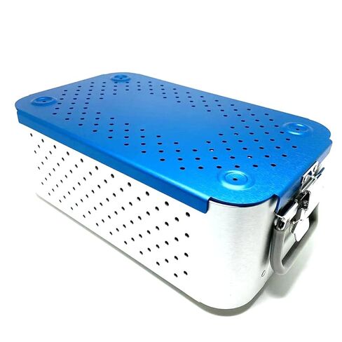 294mm*173mm*105mm Ophthalmic ENT Instruments Disinfection Sterilization Tray case orthopadic Veterinary Instruments Aluminium Alloy Sterilization Tray Disinfection Tray Basket Box with Silicone mat in Kuwait