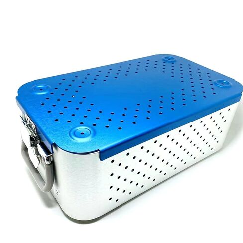 294mm*173mm*105mm Ophthalmic ENT Instruments Disinfection Sterilization Tray case orthopadic Veterinary Instruments Aluminium Alloy Sterilization Tray Disinfection Tray Basket Box with Silicone mat in Kuwait