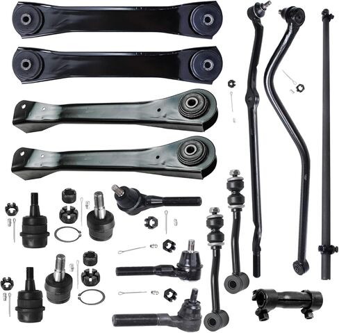Detroit Axle - End Front End 17PC Kit For 1991-1999 Jeep Cherokee Comanche ، Lower & Appert Control Arm Balls stow Rods Ouder Tie Tiewing Actured Acleves Bar Bar Bar in Saudi Arabia