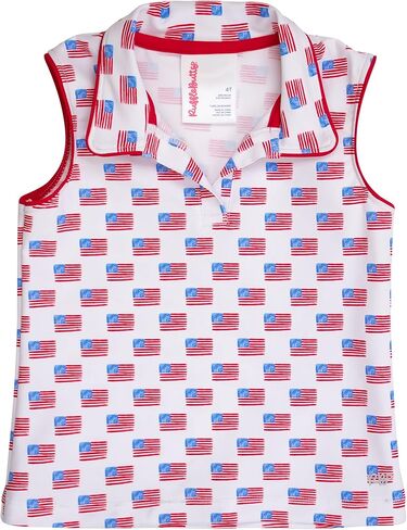RuffleButts Girls UPF50+ Sun Protected Sleeveless Polo Active Top in Saudi Arabia