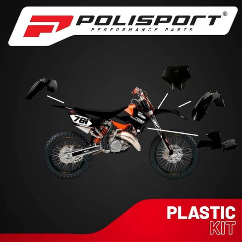 Polisport Motocross (MX) Replica Plastic Kit for KTM SX (2003-04) Dirt Bike – OEM Quality, Durable, Flexible & Perfect Fit – Orange in Saudi Arabia