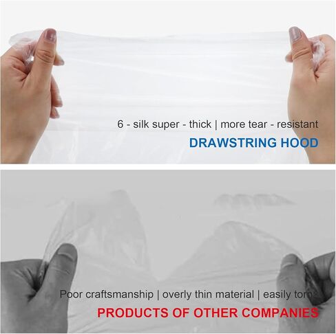 2 Pcs Disposable Rain Ponchos for Adults, Plus Size Waterproof Rain Suit Rain Coats Emergency Waterproof Rainpants Suit with Hood for Camping Hiking in Saudi Arabia