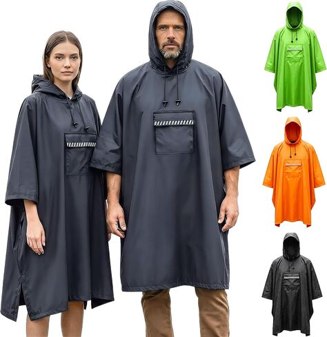 معطف مطر عاكس للضوء من Nomad USA، خفيف الوزن للغاية، أفضل ملاءمة، مضغوط، متين، مرئي للغاية، ومقاوم للماء in Kuwait