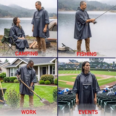 معطف مطر عاكس للضوء من Nomad USA، خفيف الوزن للغاية، أفضل ملاءمة، مضغوط، متين، مرئي للغاية، ومقاوم للماء in Kuwait