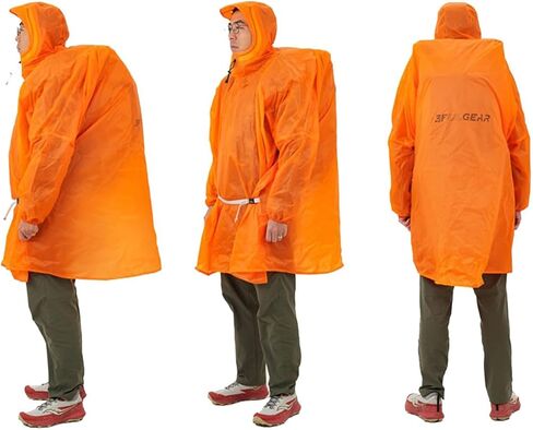 معطف مطر 3F، نايلون 15D خفيف الوزن مقاوم للرياح، مقاوم للثلوج، معطف مقاوم للماء للمشي لمسافات طويلة وتسلق الجبال والتخييم in Kuwait