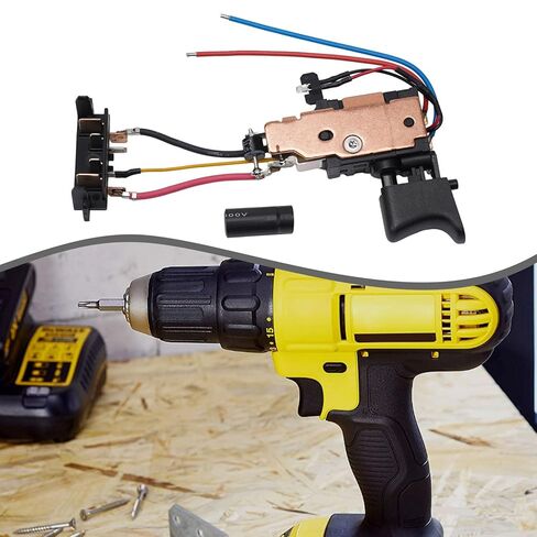 مفتاح الزناد N335379 لـ DeWalt DCD771 DCD771C2 TYPE1، جزء أداة الطاقة البديلة المتوافق مع N279942 N337101، مجموعة مفاتيح الحفر 20 فولت 16 أمبير in Saudi Arabia