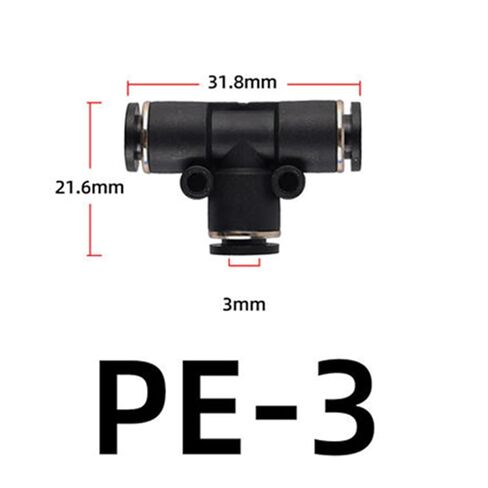 Pneumatic Quick Connector PU PV PE PY Hose 3mm 4mm 5mm 6mm T-Shaped Quick Connector Y-Shaped Quick Connector(PE-3) in Saudi Arabia