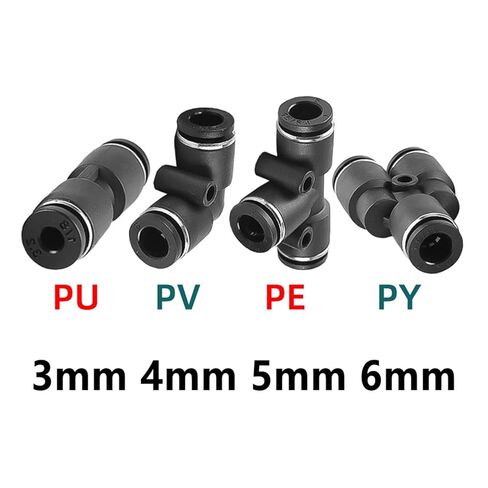 Pneumatic Quick Connector PU PV PE PY Hose 3mm 4mm 5mm 6mm T-Shaped Quick Connector Y-Shaped Quick Connector(PE-3) in Saudi Arabia