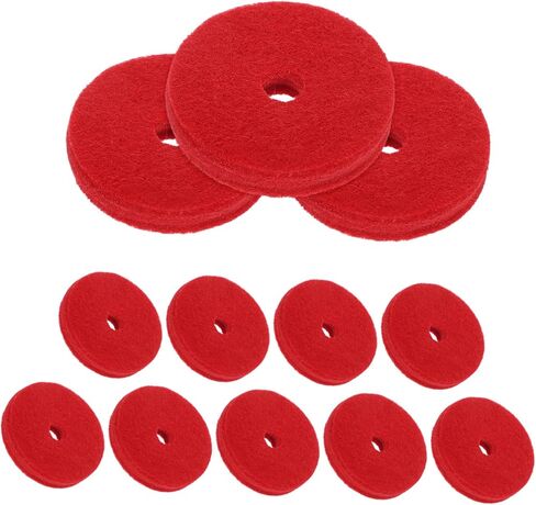 Yardwe 12pcs Cymbal Felt Washers Anti-vibration Drum Dampener Pads for Standard Cymbals Red Felt Protectors Secure Fit Compatibility in Saudi Arabia