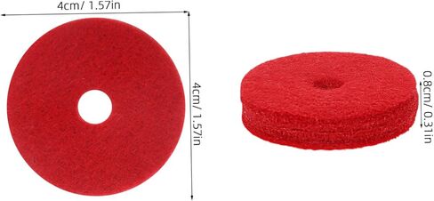 Yardwe 12pcs Cymbal Felt Washers Anti-vibration Drum Dampener Pads for Standard Cymbals Red Felt Protectors Secure Fit Compatibility in Saudi Arabia