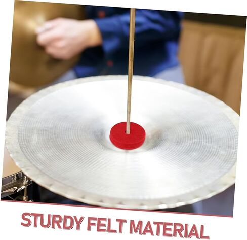 Yardwe 12pcs Cymbal Felt Washers Anti-vibration Drum Dampener Pads for Standard Cymbals Red Felt Protectors Secure Fit Compatibility in Saudi Arabia