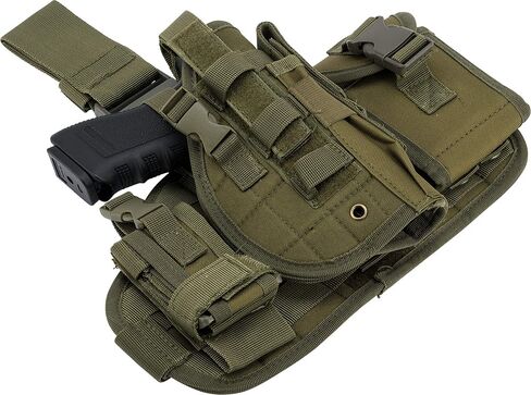 Evike Airsoft - Matrix Drop Leg MOLLE Platform w/Holster and Pouch Set (Color: OD Green) in Kuwait