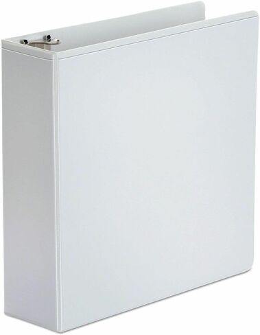 Universal UNV20992 3 in. Capacity 11 in. x 8-1/2 in. Round 3 Ring Economy View Binder - White in Kuwait