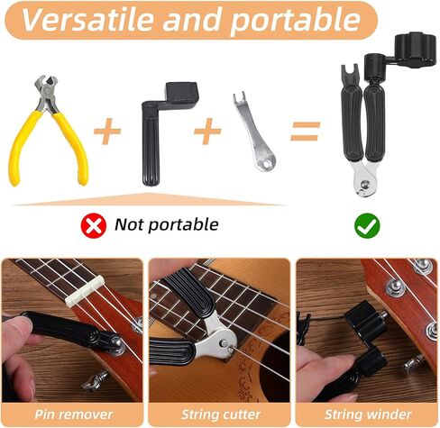 14 Pcs Acoustic Guitar Bridge Pins String Pegs Guitar Saddle Nut With 3-In-1 Pin Puller Remover Acoustic Guitar String Pegs And Acoustic Guitar Parts Accessories Replacement Tools Kits（White+Black） in Saudi Arabia