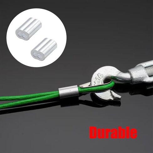 250 قطعة من الصنوبر والكتان، أكمام مجعدة من الألومنيوم مقاس 1/16 بوصة، حلقات أكمام مجعدة بحبل سلكي، أكمام مجعدة بأسطوانة مزدوجة للكابلات وحبل الأسلاك in Kuwait