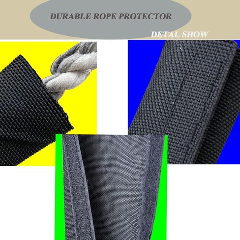 Climbing Rope Protector Sleeve Durable Rope Protector with 5 Pcs Reusable Cable Ties for Rock Climbing, Mountaineering, Aerial Work etc in Kuwait