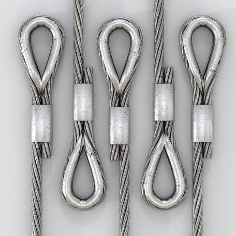 uxcell 50Pcs Aluminum Crimping Loop Sleeve, 1mm 1/32" Double Ferrule Wire Crimps M1 Cable Crimp for Wire Rope and Cable Crimps, Clamps Line Rope End in Saudi Arabia