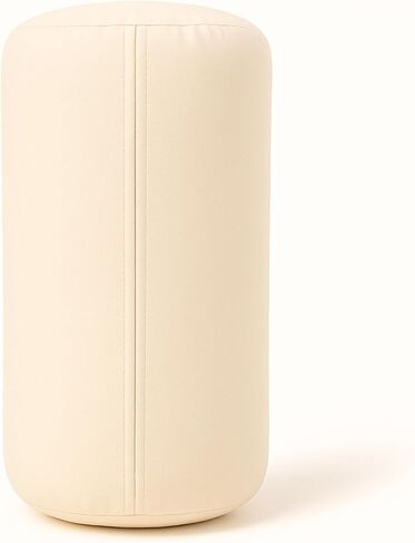 وسادة مسند اليوغا Yogikuti Iyengar - مسند أسطواني من القطن بنسبة 100% لليوجا والتأمل - وسادة دعم قوية ومتينة مع غطاء قابل للغسل للمحاذاة والراحة (أبيض) in Kuwait