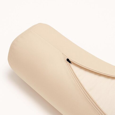 وسادة مسند اليوغا Yogikuti Iyengar - مسند أسطواني من القطن بنسبة 100% لليوجا والتأمل - وسادة دعم قوية ومتينة مع غطاء قابل للغسل للمحاذاة والراحة (أبيض) in Kuwait