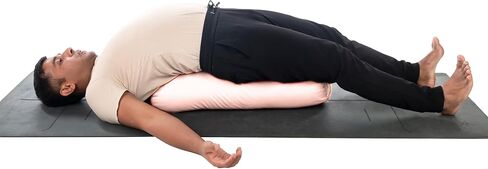 وسادة مسند اليوغا Yogikuti Iyengar - مسند أسطواني من القطن بنسبة 100% لليوجا والتأمل - وسادة دعم قوية ومتينة مع غطاء قابل للغسل للمحاذاة والراحة (أبيض) in Kuwait