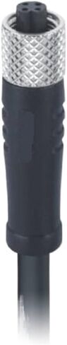 M5 Connector A-Code 4Pin Female Straight Head (Precast) with Wire Waterproof Aviation 1M in Kuwait