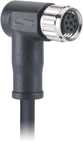 M8 waterproof connector A-Code 8Pin female elbow molding with wire aviation low smoke zero halogen cable in Kuwait