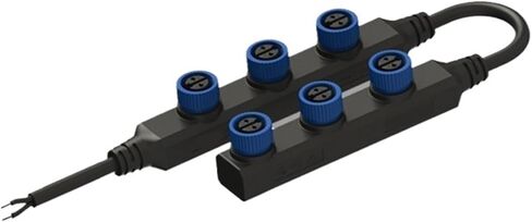 One-out six-way output M15 terminal block 1-6 waterproof connector waterproof connector LED street light male and female docking(DH-3SZ+DH-3SW) in Kuwait