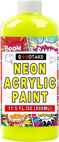 GOODTAKE Glow in the Dark Paint | Fluorescent Acrylic Paint | Neon Paints | Glow Paint‘s For Fabric, Canvas, Rock | Black Light Paints for Artists, Student, Kids, Hobby Painters | Outdoor and Indoor (Rose Pink, 4 Fl Oz (Pack of 1)) in Kuwait