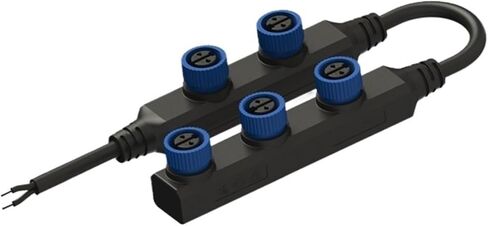 LED street light female docking CSA1-5 output M15 terminal block waterproof connector one out of five waterproof connector(DH-2PZ+DH-3PW) in Kuwait