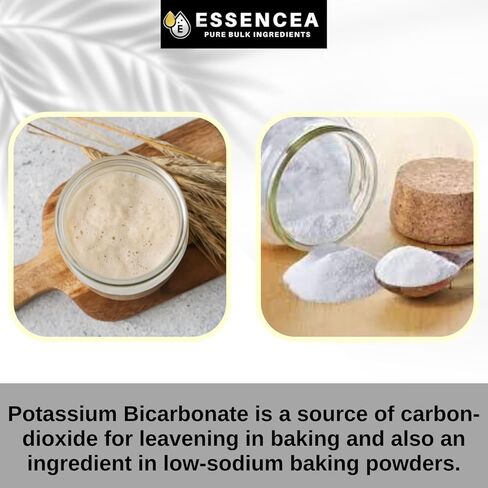 Potassium Bicarbonate 2lb by Essencea Pure Bulk Ingredients | Electrolyte and Leavening | Pure & Undiluted Potassium Supplement in Kuwait