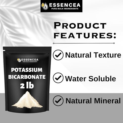 Potassium Bicarbonate 2lb by Essencea Pure Bulk Ingredients | Electrolyte and Leavening | Pure & Undiluted Potassium Supplement in Kuwait