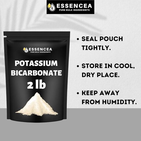 Potassium Bicarbonate 2lb by Essencea Pure Bulk Ingredients | Electrolyte and Leavening | Pure & Undiluted Potassium Supplement in Kuwait
