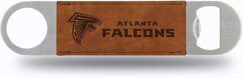 Rico Industries NFL Football Atlanta Falcons Faux Leather Laser Engraved Bar Blade - Great Beverage Accessory for Game Day in Saudi Arabia
