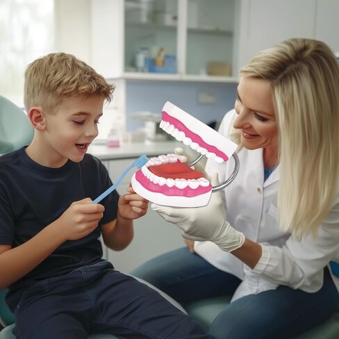 Ultrassist Mouth Model with Soft Silicone Tongue for Speech and Language Therapy, Oral Care Model for Teaching Kids to Brush Teeth, Metal Hinge in Saudi Arabia