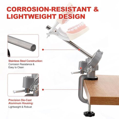 PER4MANCE Dental Typodont Mounting Pole: 360° Rotating & No Assembly Required, Ideal for Education and Training（Typodont Teeth Model is NOT Included） in Kuwait