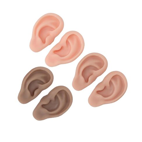 Silicone Ear Model, 3 Pairs Silicone Flexible Ear Model, 3 Colors Soft Artificial Reusable Rubber Ear for Education Display Teaching Instructions in Kuwait