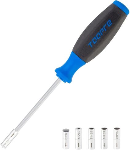 Bicycle Spoke Tool with Internal Nipple Wrench and Five Sleeves for Manual Repairs in Kuwait