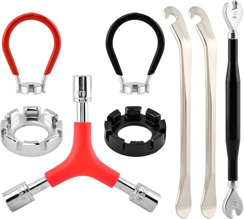 8 Pieces Bike Spoke Wrenches, Bicycle Spoke Wrench Tools, Bicycle Rim Truing Tool Set, Bike Rim Correct Kit, Bikes Repair Tool Kit in Kuwait