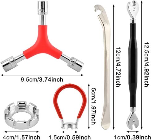8 Pieces Bike Spoke Wrenches, Bicycle Spoke Wrench Tools, Bicycle Rim Truing Tool Set, Bike Rim Correct Kit, Bikes Repair Tool Kit in Kuwait