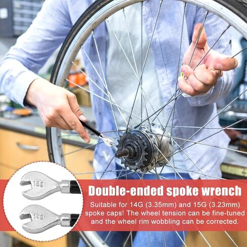 8 Pieces Bike Spoke Wrenches, Bicycle Spoke Wrench Tools, Bicycle Rim Truing Tool Set, Bike Rim Correct Kit, Bikes Repair Tool Kit in Kuwait