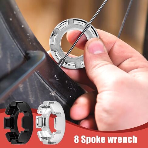 8 Pieces Bike Spoke Wrenches, Bicycle Spoke Wrench Tools, Bicycle Rim Truing Tool Set, Bike Rim Correct Kit, Bikes Repair Tool Kit in Kuwait