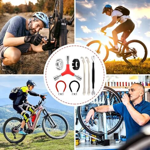 8 Pieces Bike Spoke Wrenches, Bicycle Spoke Wrench Tools, Bicycle Rim Truing Tool Set, Bike Rim Correct Kit, Bikes Repair Tool Kit in Kuwait