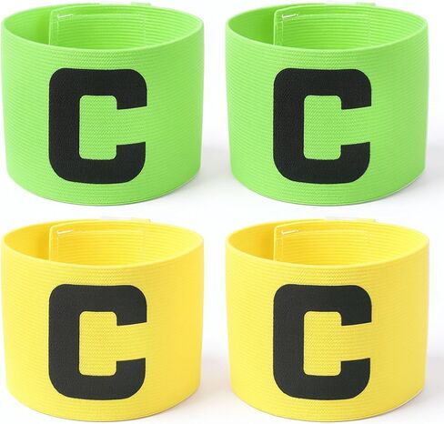4Pcs Captain Armbands, Soccer Captain Arm Band for Kids, Adjustable Captains Armband, Nylon Elastic Captains Arm Badge for Adult, Team, Training in Saudi Arabia