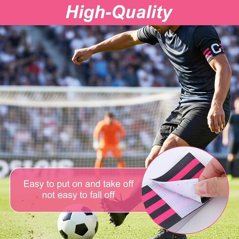 6 Pcs Captain Armbands, Black Soccer Captain Armband Adjustable Leader Armband Team Sport Armbands Football Rugby Basketball Player Band for Adult Youth Soccer Volleyball Team in Saudi Arabia