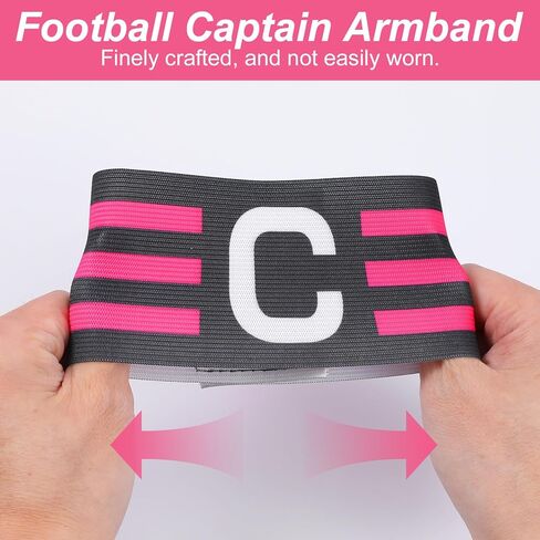 6 Pcs Captain Armbands, Black Soccer Captain Armband Adjustable Leader Armband Team Sport Armbands Football Rugby Basketball Player Band for Adult Youth Soccer Volleyball Team in Saudi Arabia
