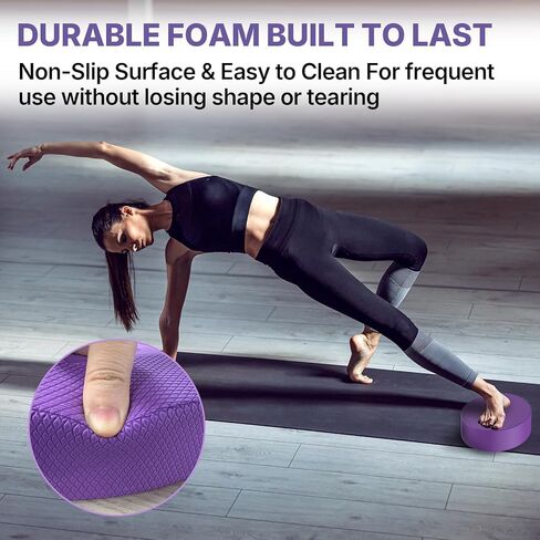 وسادة ركبة لتمارين اليوجا من 5 مليار - وسادة ركبة لليوجا خالية من الألم واليوجا والبيلاتس واللياقة البدنية ودعم الكوع والمعصم والركبة (أرجواني) in Kuwait