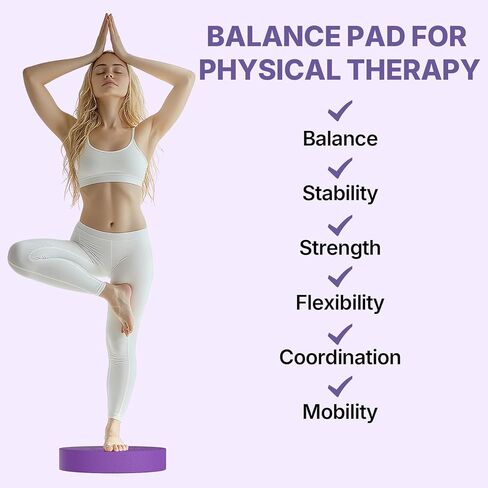 وسادة ركبة لتمارين اليوجا من 5 مليار - وسادة ركبة لليوجا خالية من الألم واليوجا والبيلاتس واللياقة البدنية ودعم الكوع والمعصم والركبة (أرجواني) in Kuwait