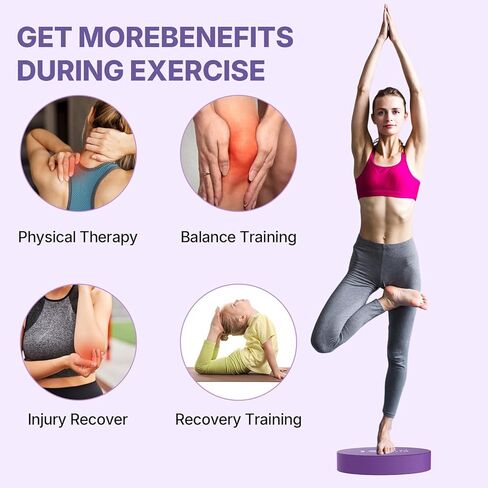 وسادة ركبة لتمارين اليوجا من 5 مليار - وسادة ركبة لليوجا خالية من الألم واليوجا والبيلاتس واللياقة البدنية ودعم الكوع والمعصم والركبة (أرجواني) in Kuwait